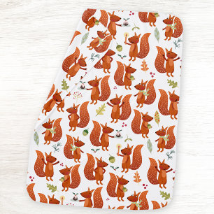 Cute Squirrel Woodland Baby Blanket