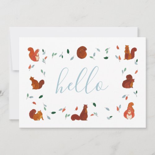 Cute Squirrels Card