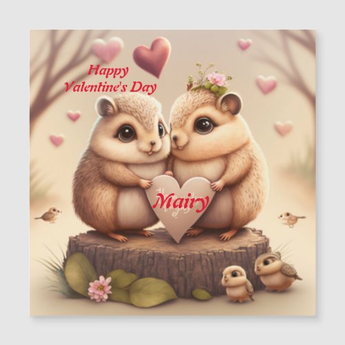 Cute squirrels in love  card