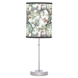 Cute squirrels pattern table lamp
