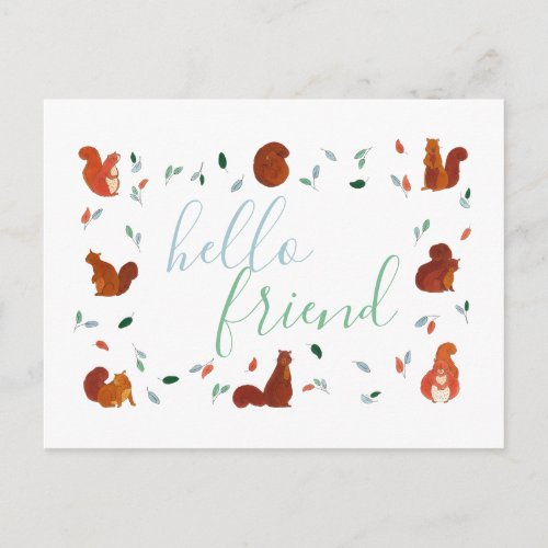 Cute Squirrels Postcard