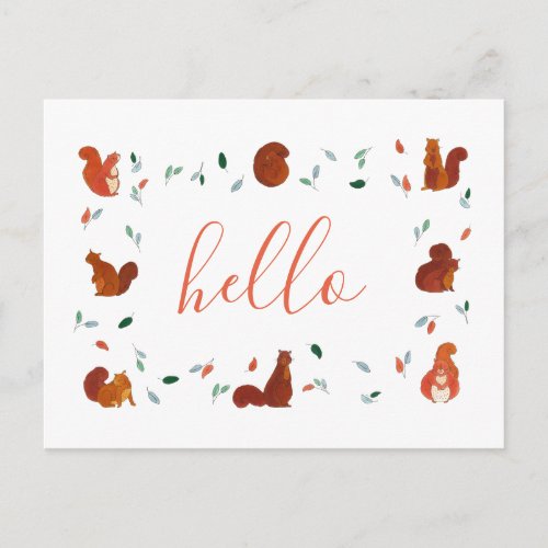 Cute Squirrels Postcard