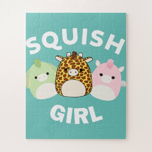 Cute Squishmallow Squish Girl Pig Turtle Giraffe M Jigsaw Puzzle