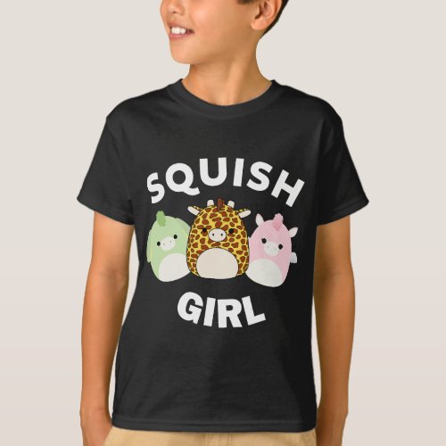 Cute Squishmallow Squish Girl Pig Turtle Giraffe M T_Shirt