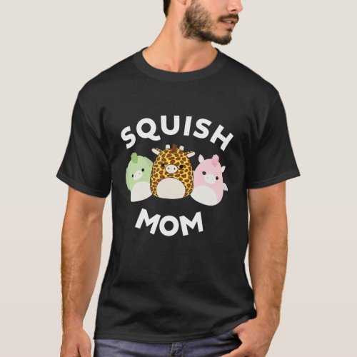 Cute Squishmallow Squish Mom Pig Turtle Giraffe Mo T_Shirt