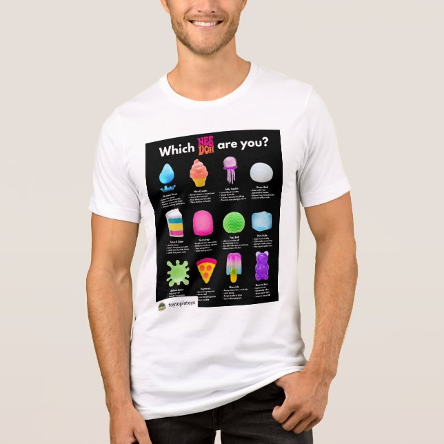Cute Squishy Toy Lover ( NeeDoh ) Tri-Blend Shirt (Front)