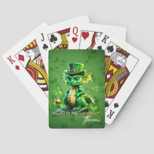 Cute St. Patrick’s Day dragon Poker Cards