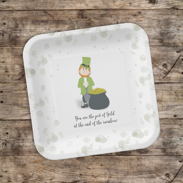 Cute St. Patrick’s Day Leprechaun Custom  Paper Plates (Creator Uploaded)
