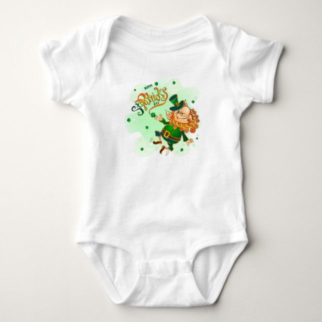 Cute St Patrick's Day  Baby Bodysuit (Front)