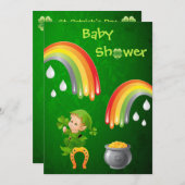 Cute St. Patrick's Day Baby Shower Invitation (Front/Back)