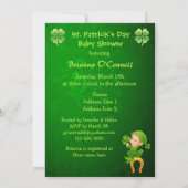 Cute St. Patrick's Day Baby Shower Invitation (Back)