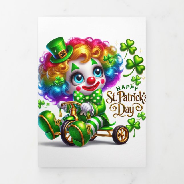 Cute St Patrick's Day card with Clown (Cover)
