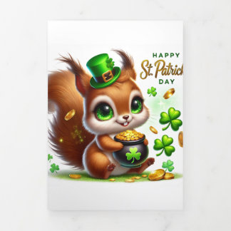 Cute St Patrick's Day card with Squirrel 
