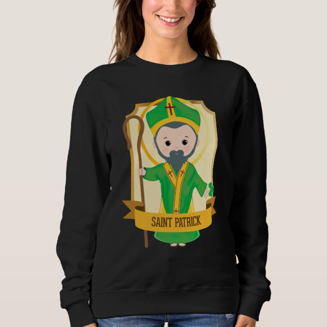 Cute St Patricks Day Catholic Women Kids Girls Iri Sweatshirt (Front)