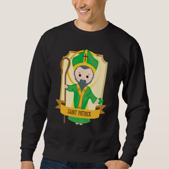 Cute St Patricks Day Catholic Women Kids Girls Iri Sweatshirt (Front)
