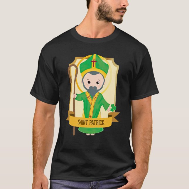 Cute St Patricks Day Catholic Women Kids Girls Iri T-Shirt (Front)