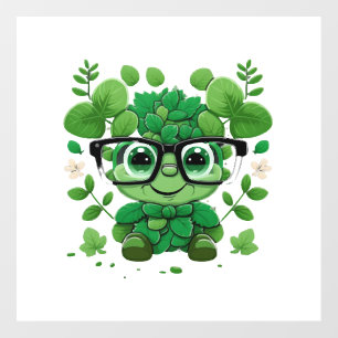cute st Patricks day cute shamrock wherein glasses Wall Decal