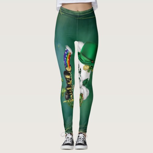 Cute st patricks day design with little bunny leggings