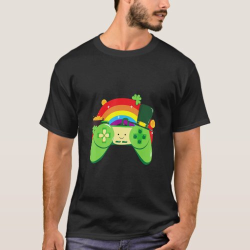 Cute St Patricks Day Elements For Gamers  T_Shirt