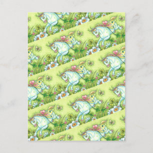 CUTE ST. PATRICK'S DAY FLYING IRISH PONY, FAIRY HOLIDAY POSTCARD