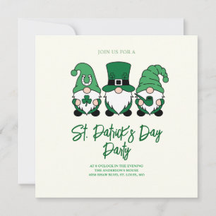 Cute St. Patrick's Day Gnome Invitation