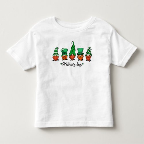 Cute St Patricks Day Gnomes Toddler T_shirt