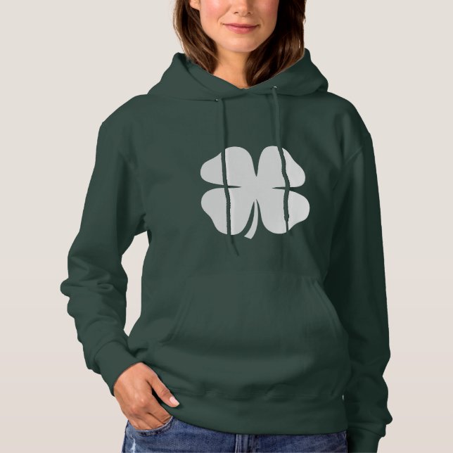Cute St Patricks Day hoodie for women | Shamrock (Front)