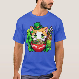 Cute St Patricks Day Irish Ramen Kittens for Women T-Shirt
