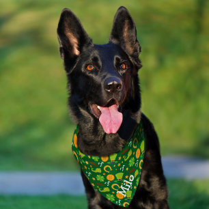 Cute st patrick's day Name Custom Scarf Pattern Pet Bandana Collar