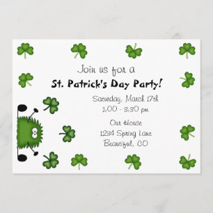 Cute St Patrick's Day Party Invitation