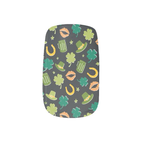 Cute St Patricks Day Pattern Minx Nail Art