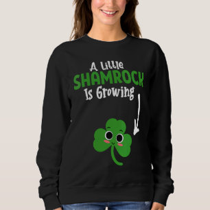Cute  St Patricks Day Pregnancy Announcemen Sweatshirt