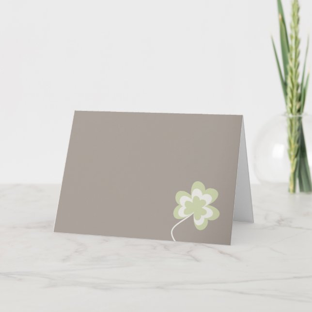 Cute St. Patrick's Day Shamrock Card (Front)