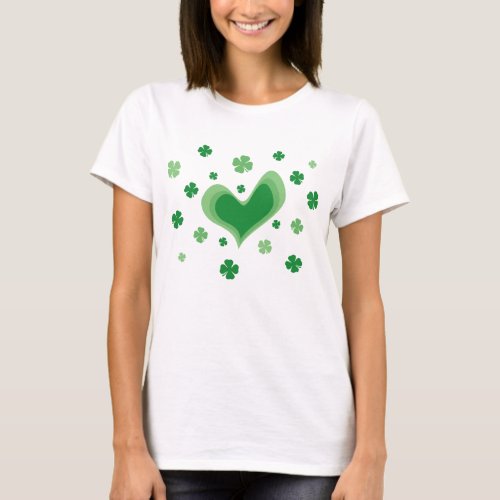 Cute St Patricks Day shirt with irish heart