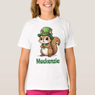 Cute St. Patrick's Day Squirrel with Green Hat T-Shirt