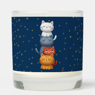 Cute Stacked Cats Scented Jar Candle 🐱