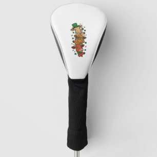 Cute Stacked Cows St Patrick Vintage Engraving Des Golf Head Cover