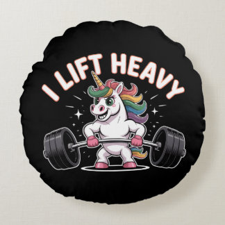 Cute Stacked Kawaii Cats – “Wow!! Hi” Round Pillow