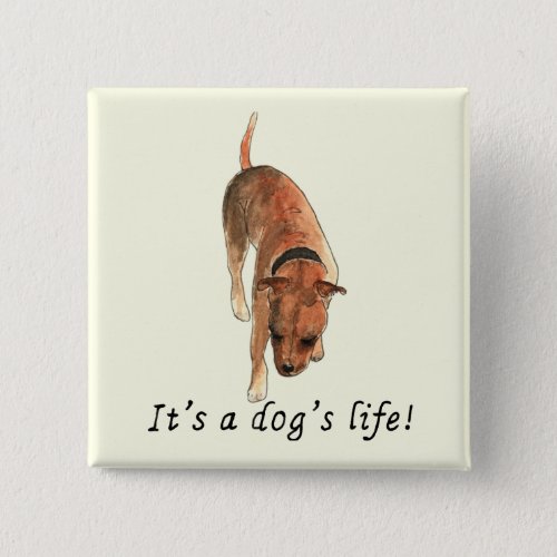 Cute Staffordshire Bull Terrier Saying Button