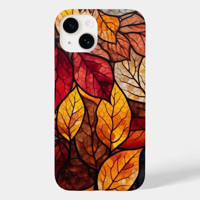 cute stained glass fall leaves Case-Mate iPhone case (Back)