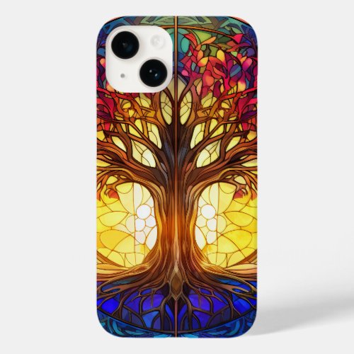 Cute stained glass tree of life Case_Mate iPhone 14 case