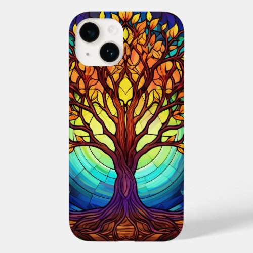 Cute stained glass tree of life Case_Mate iPhone 14 case