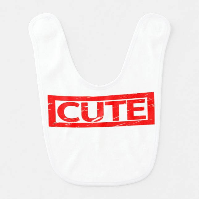Cute Stamp Baby Bib (Front)