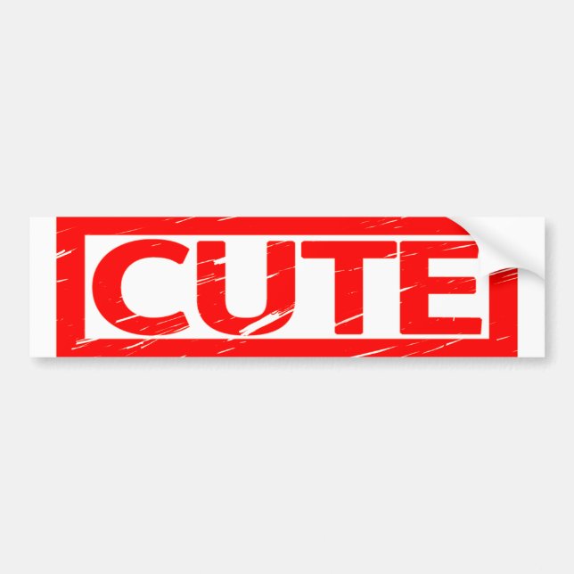 Cute Stamp Bumper Sticker (Front)
