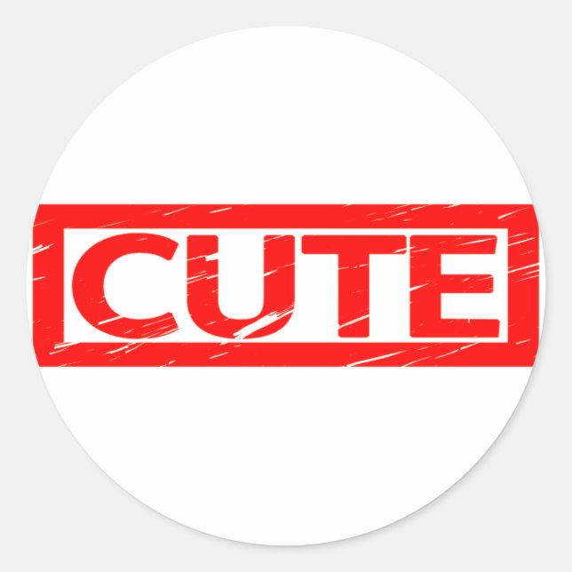 Cute Stamp Classic Round Sticker (Front)