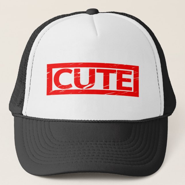 Cute Stamp Trucker Hat (Front)