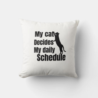 Cute Standing cat design Throw Pillow