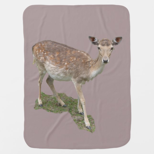 Cute Standing Deer Baby Blanket (Front)