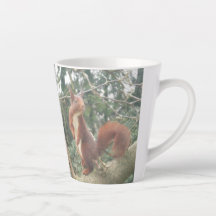 Cute Standing Squirrel Latte Mug