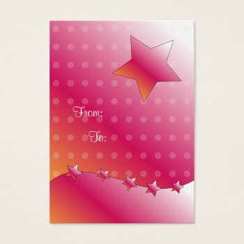 Cute Star And Dots Gift Tag by karanta at Zazzle